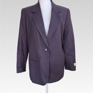 Sag Harbor Dark Purple Blazer size 6P BRAND NEW